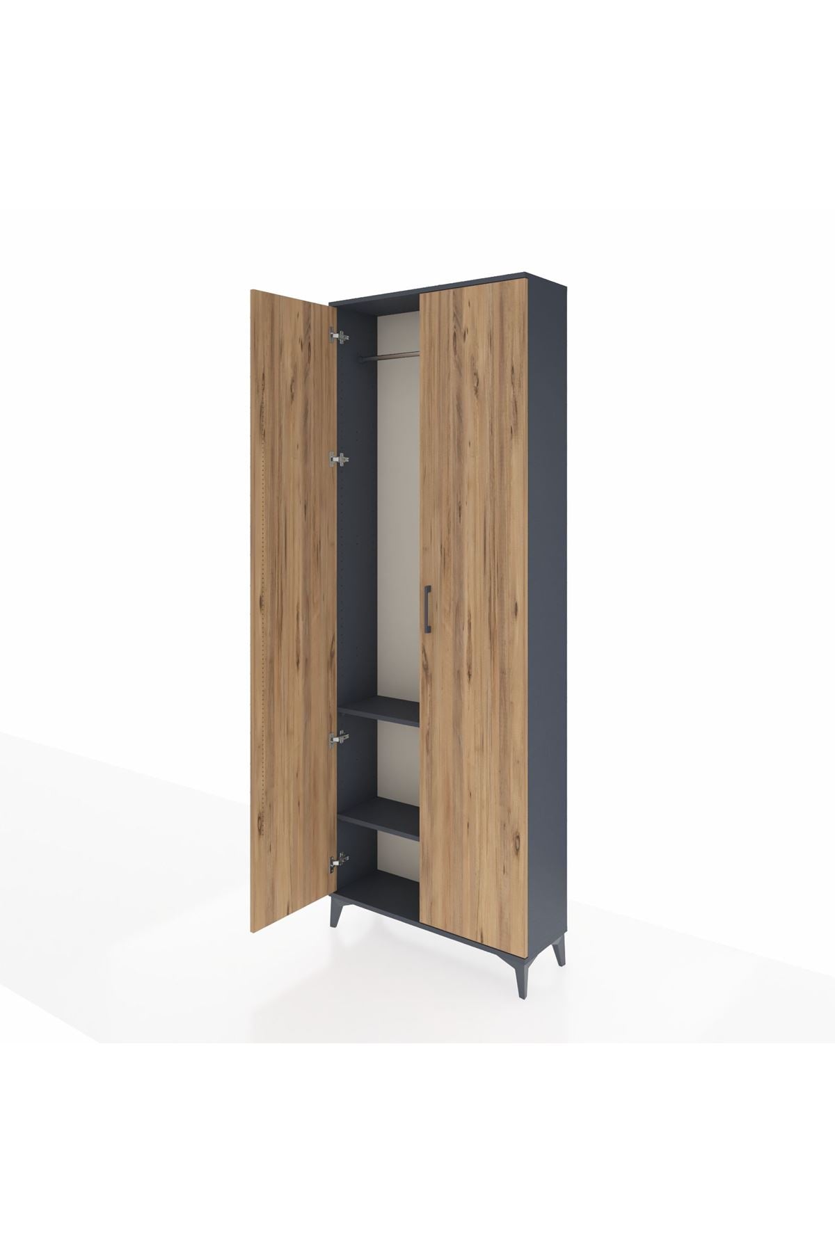Arges Dolap 2 Raflı 2 Kapaklı Tek Askılı 88x30x243 - S33M295V6A
