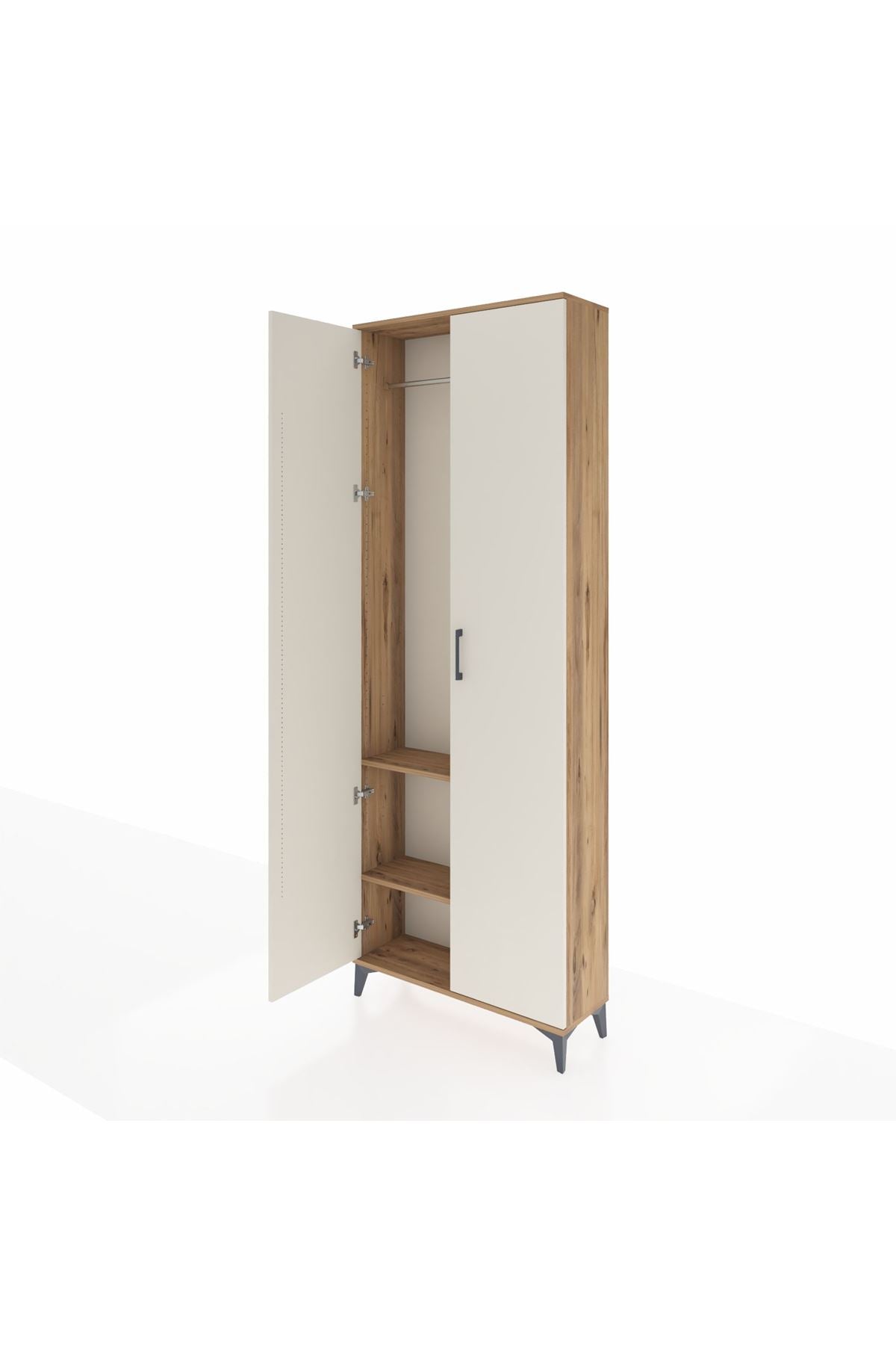 Arges Dolap 2 Raflı 2 Kapaklı Tek Askılı 88x30x243 - S33M295V7A