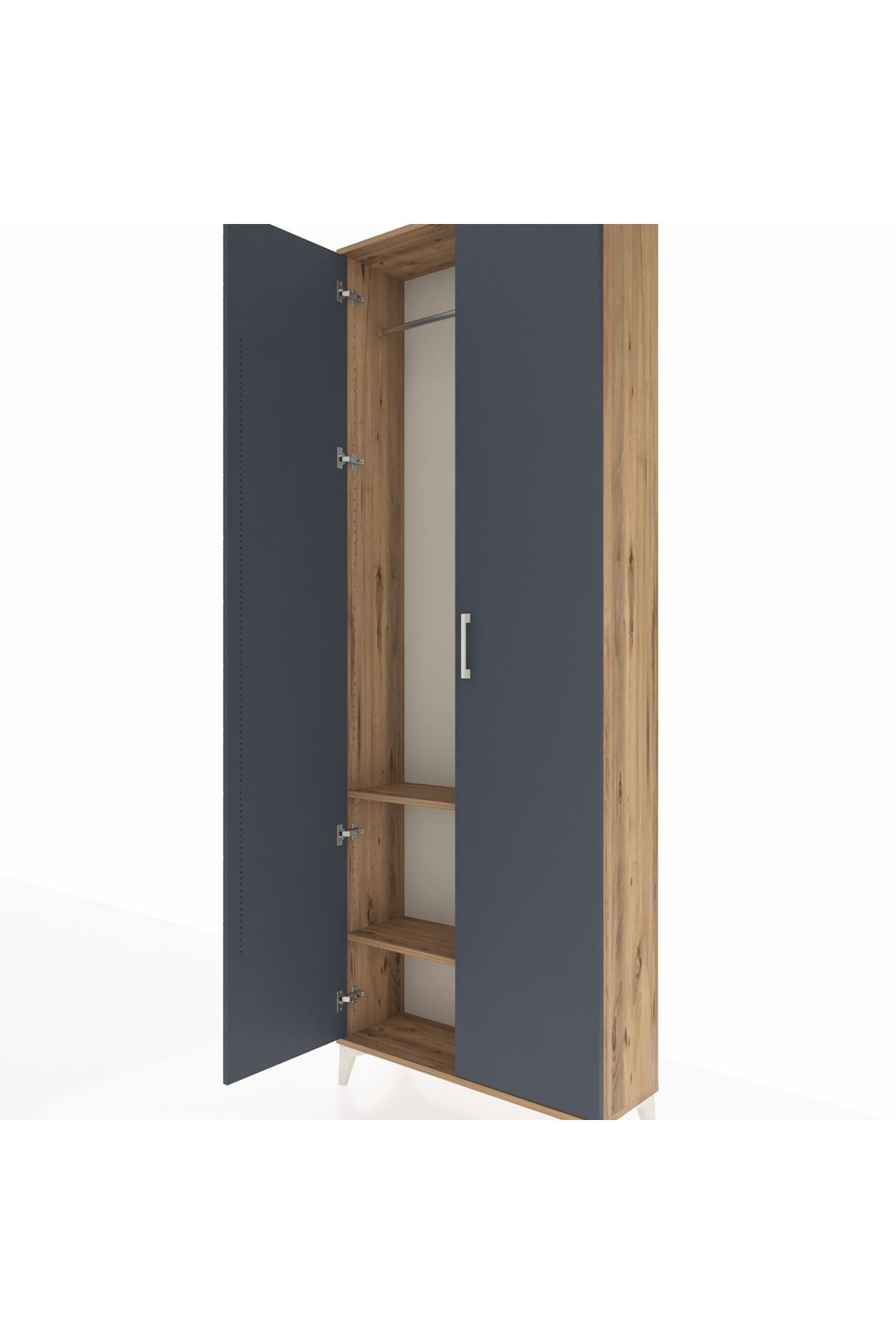 Arges Dolap 2 Raflı 2 Kapaklı Tek Askılı 88x30x243 - S33M295V8A