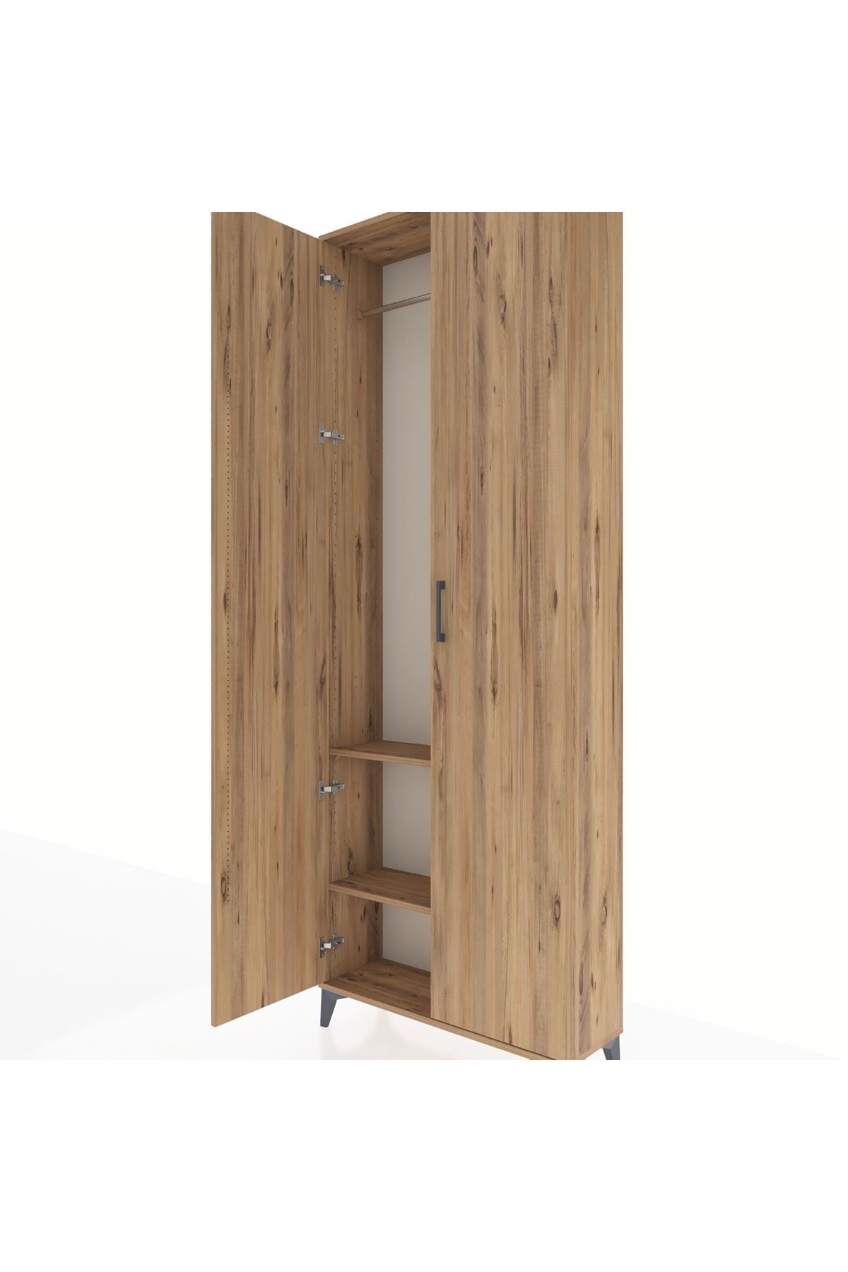 Arges Dolap 2 Raflı 2 Kapaklı Tek Askılı 88x30x243 - S33M295V9A