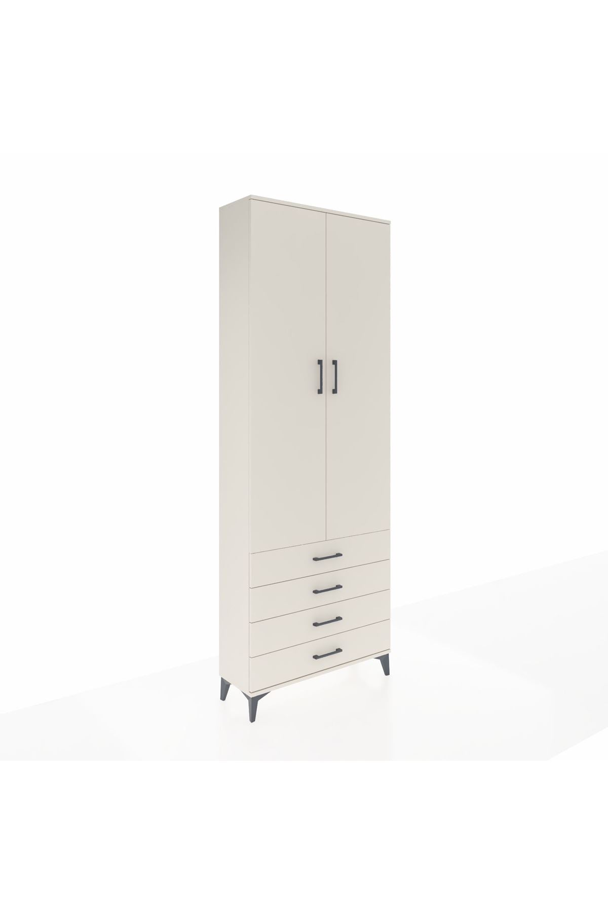Arges Dolap 2 Raflı 4 Çekmeceli Tek Askılı 88x30x243 - S33M297V1A
