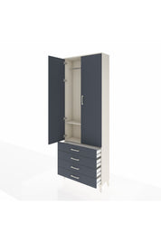Arges Dolap 2 Raflı 4 Çekmeceli Tek Askılı 88x30x243 - S33M297V2A