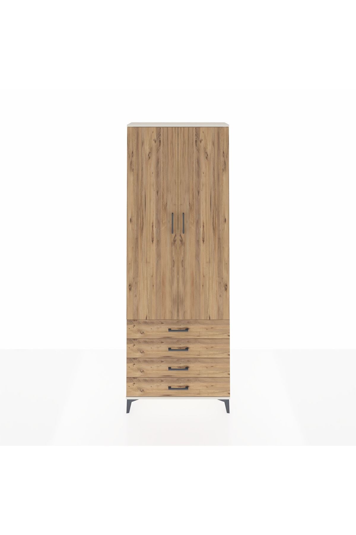 Arges Dolap 2 Raflı 4 Çekmeceli Tek Askılı 88x30x243 - S33M297V3A