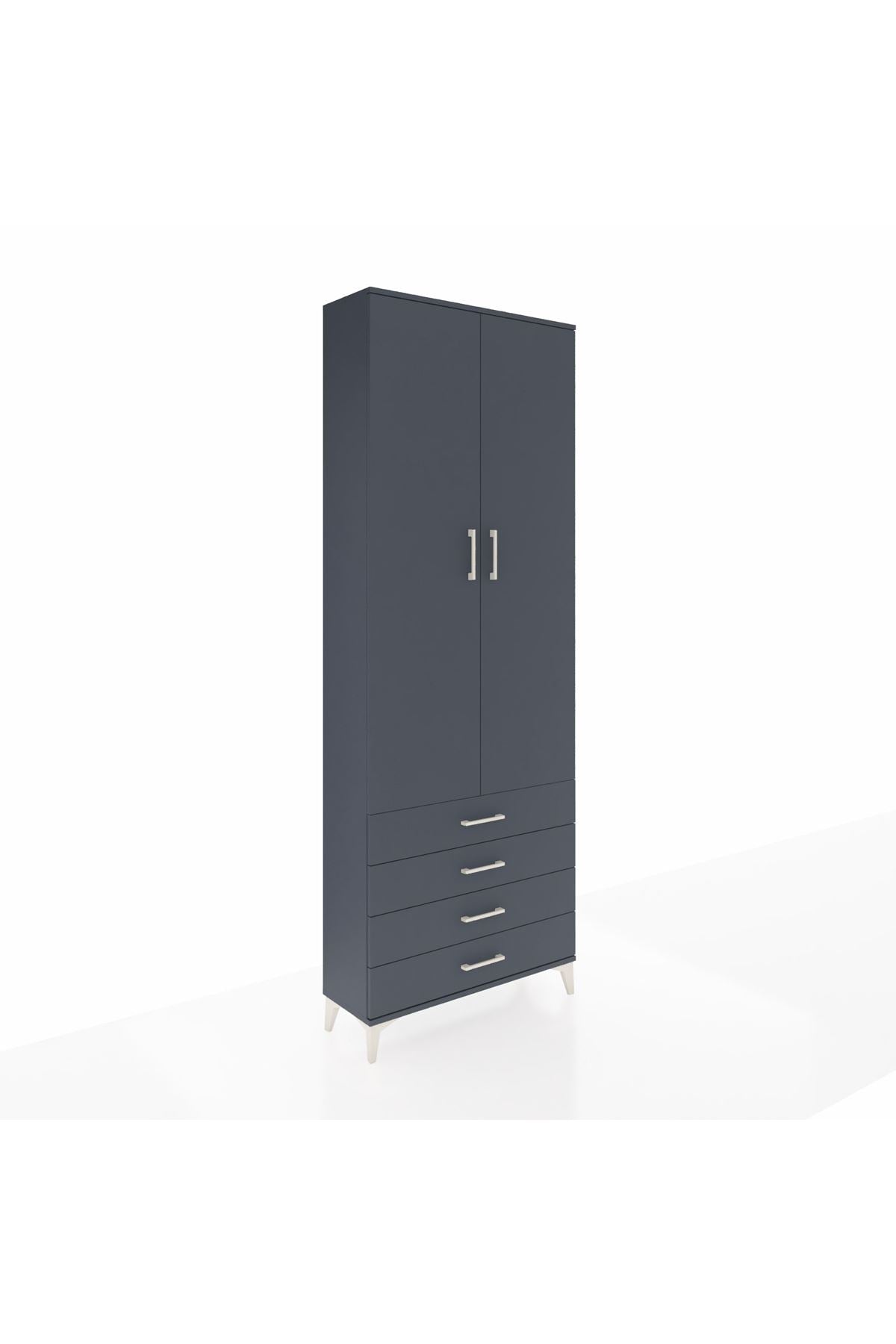 Arges Dolap 2 Raflı 4 Çekmeceli Tek Askılı 88x30x243 - S33M297V5A