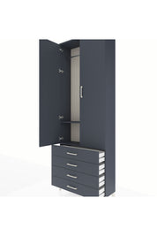 Arges Dolap 2 Raflı 4 Çekmeceli Tek Askılı 88x30x243 - S33M297V5A