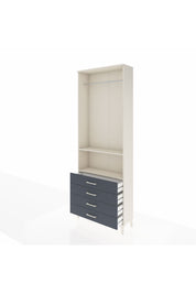 Arges Dolap 2 Raflı 4 Çekmeceli Tek Askılı 88x30x243 - S33M298V2A