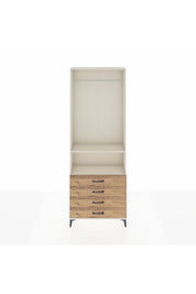 Arges Dolap 2 Raflı 4 Çekmeceli Tek Askılı 88x30x243 - S33M298V3A