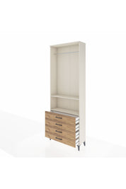Arges Dolap 2 Raflı 4 Çekmeceli Tek Askılı 88x30x243 - S33M298V3A