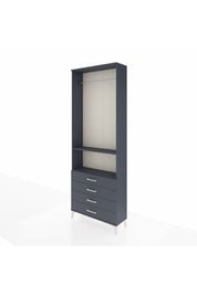 Arges Dolap 2 Raflı 4 Çekmeceli Tek Askılı 88x30x243 - S33M298V5A
