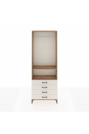 Arges Dolap 2 Raflı 4 Çekmeceli Tek Askılı 88x30x243 - S33M298V7A