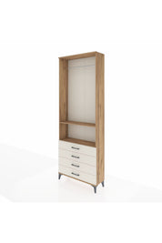 Arges Dolap 2 Raflı 4 Çekmeceli Tek Askılı 88x30x243 - S33M298V7A