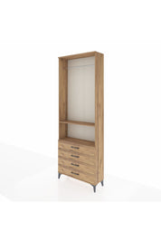 Arges Dolap 2 Raflı 4 Çekmeceli Tek Askılı 88x30x243 - S33M298V9A
