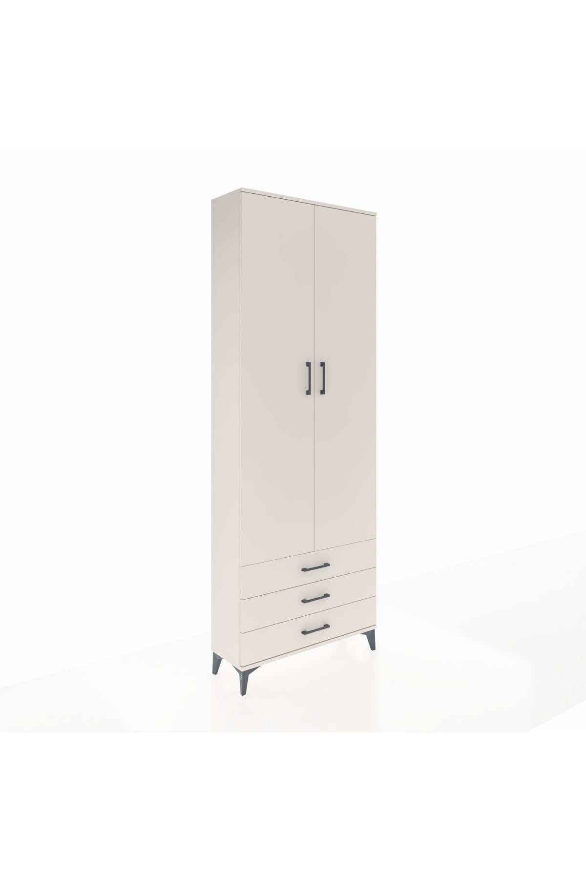 Arges Dolap 2 Raflı 3 Çekmeceli Tek Askılı 88x30x243 - S33M299V1A