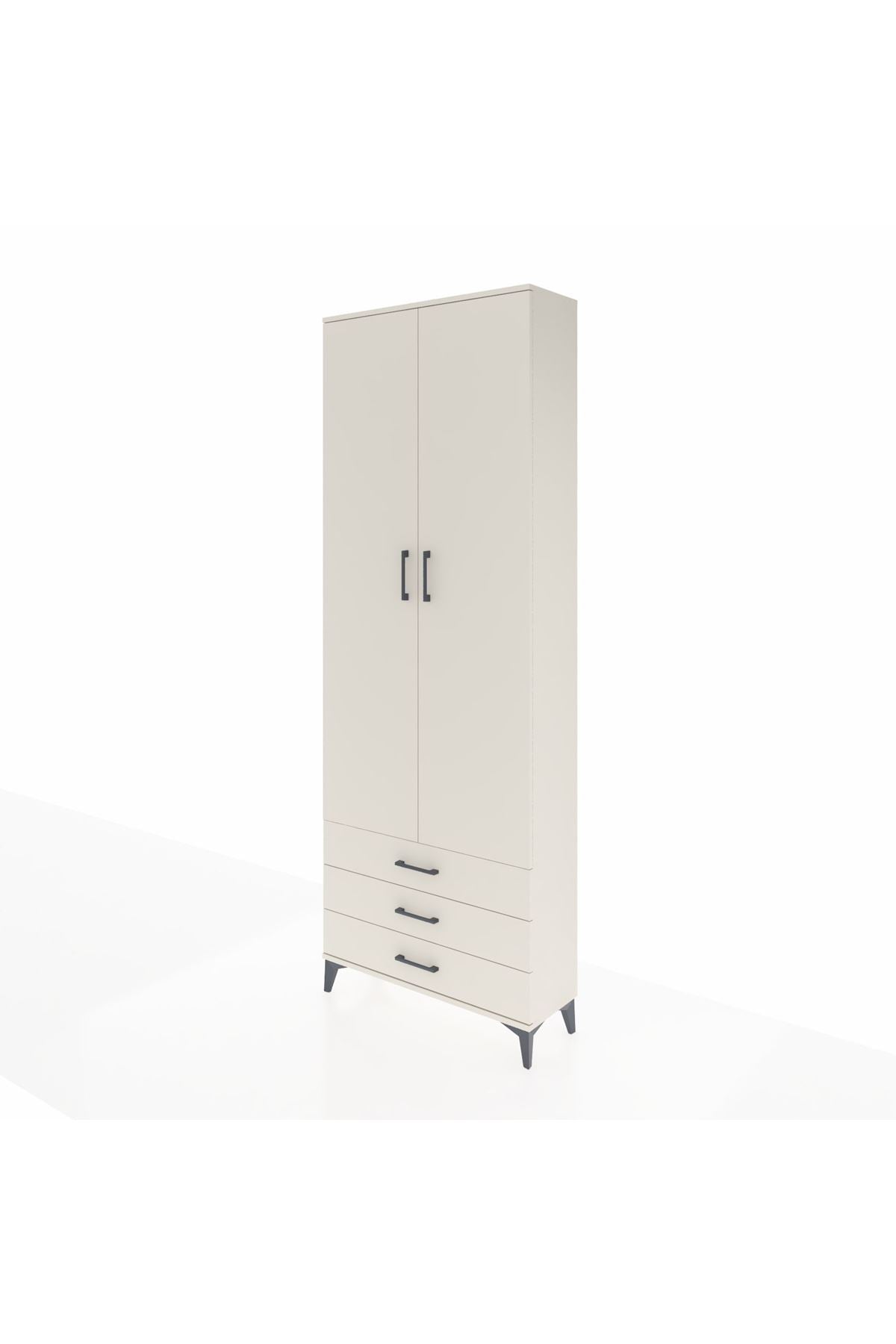 Arges Dolap 2 Raflı 3 Çekmeceli Tek Askılı 88x30x243 - S33M299V1A