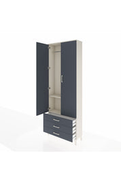 Arges Dolap 2 Raflı 3 Çekmeceli Tek Askılı 88x30x243 - S33M299V2A
