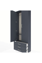 Arges Dolap 2 Raflı 3 Çekmeceli Tek Askılı 88x30x243 - S33M299V5A