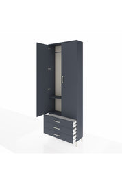Arges Dolap 2 Raflı 3 Çekmeceli Tek Askılı 88x30x243 - S33M299V5A