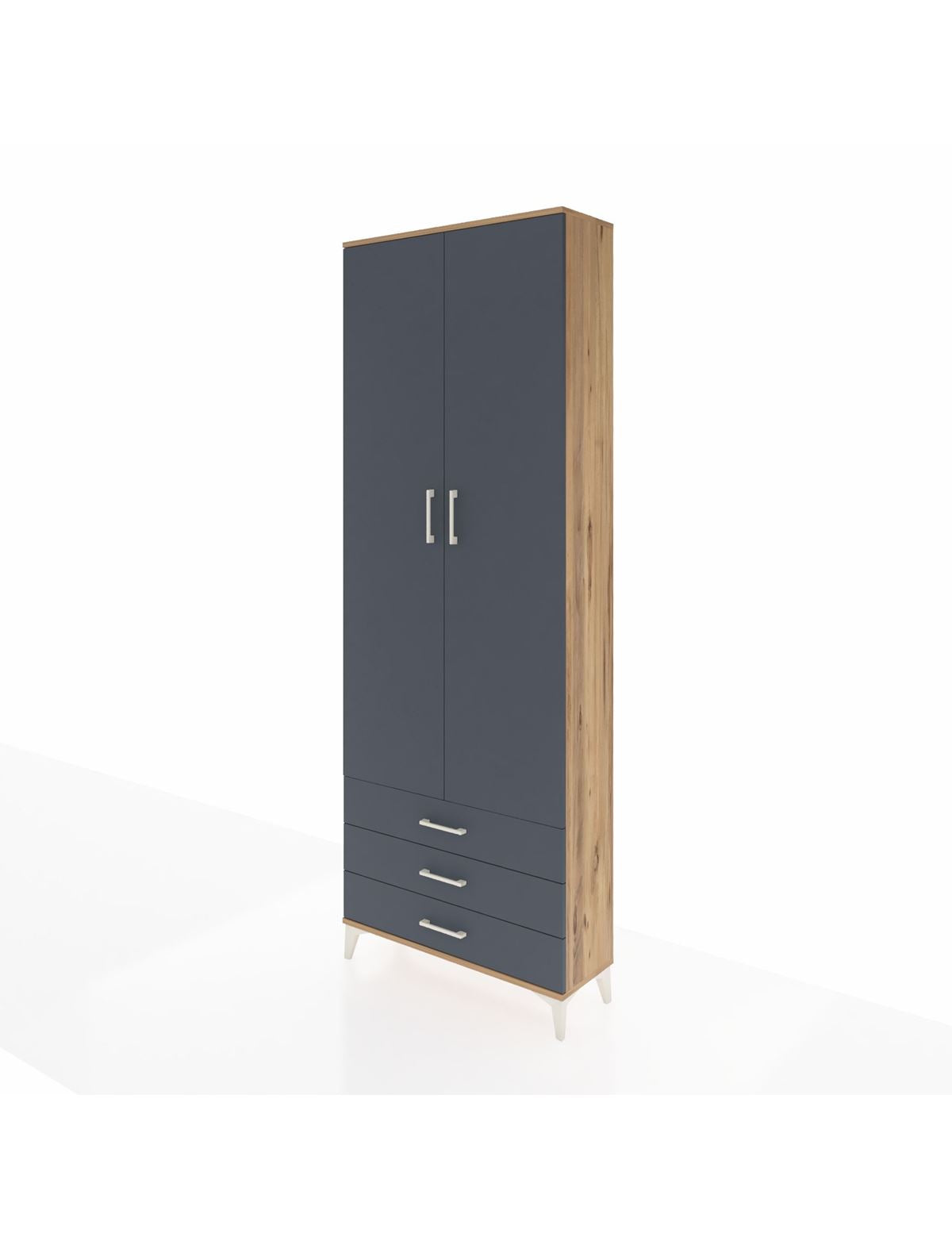 Arges Dolap 2 Raflı 3 Çekmeceli Tek Askılı 88x30x243 - S33M299V8A