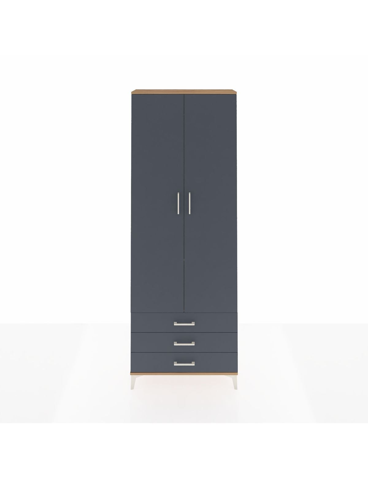 Arges Dolap 2 Raflı 3 Çekmeceli Tek Askılı 88x30x243 - S33M299V8A