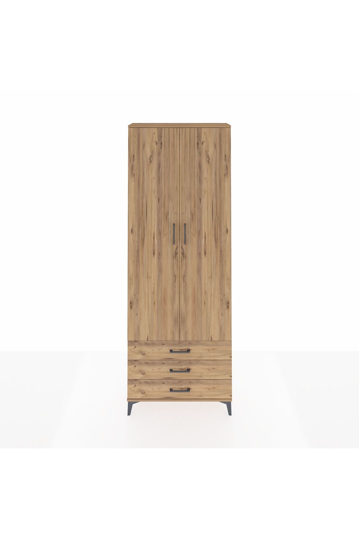Arges Dolap 2 Raflı 3 Çekmeceli Tek Askılı 88x30x243 - S33M299V9A