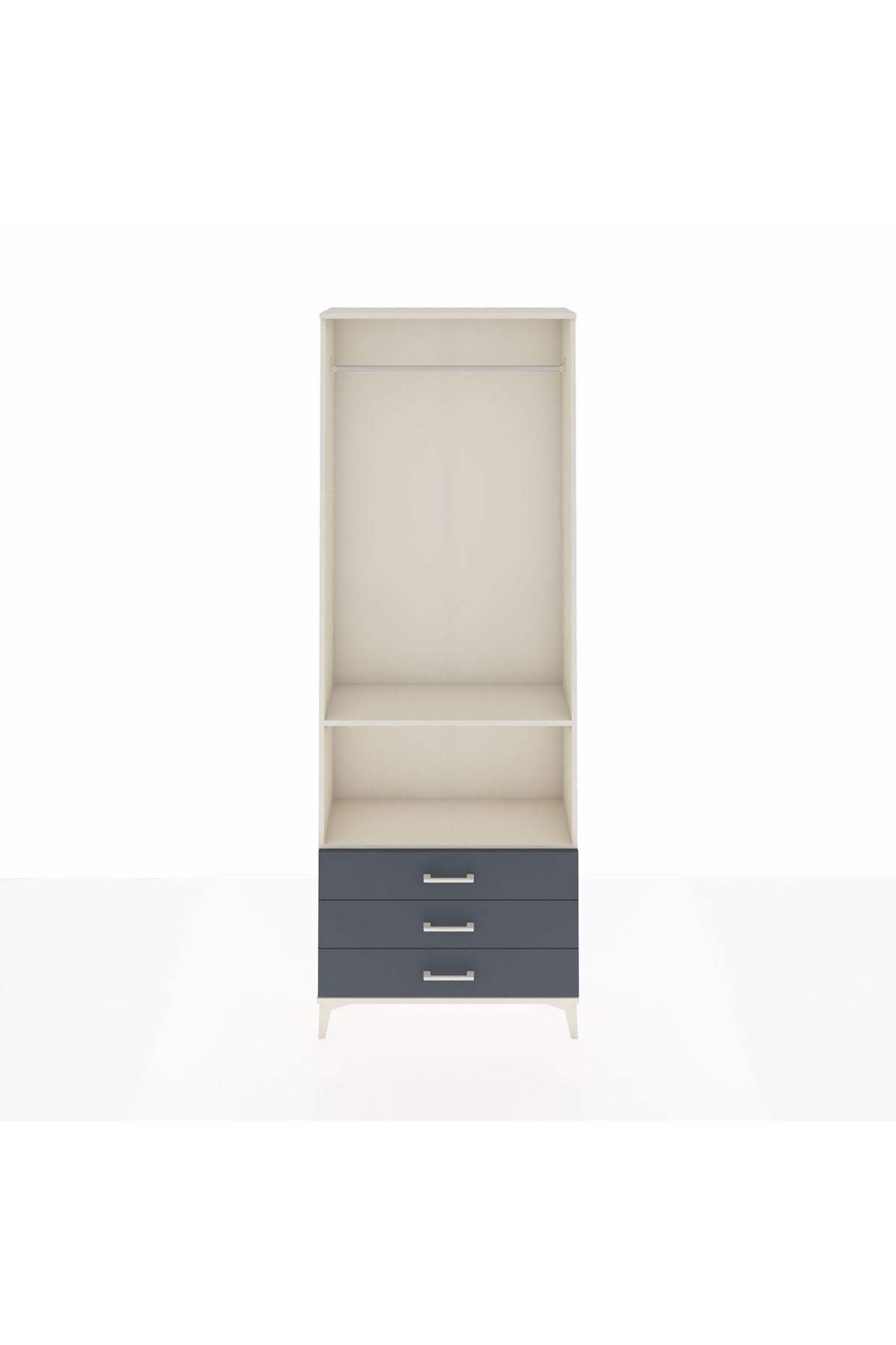 Arges Dolap 2 Raflı 3 Çekmeceli Tek Askılı 88x30x243 - S33M300V2A