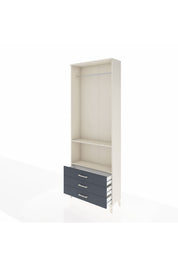 Arges Dolap 2 Raflı 3 Çekmeceli Tek Askılı 88x30x243 - S33M300V2A