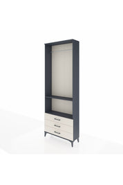 Arges Dolap 2 Raflı 3 Çekmeceli Tek Askılı 88x30x243 - S33M300V4A