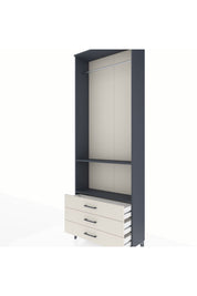 Arges Dolap 2 Raflı 3 Çekmeceli Tek Askılı 88x30x243 - S33M300V4A