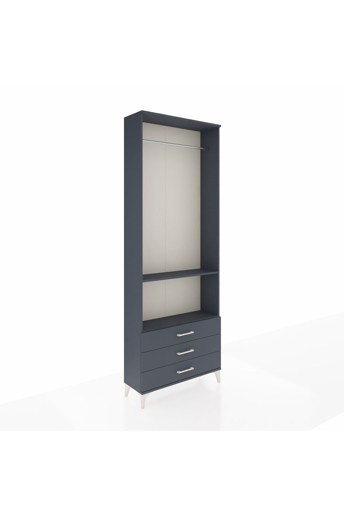 Arges Dolap 2 Raflı 3 Çekmeceli Tek Askılı 88x30x243 - S33M300V5A