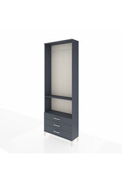 Arges Dolap 2 Raflı 3 Çekmeceli Tek Askılı 88x30x243 - S33M300V5A