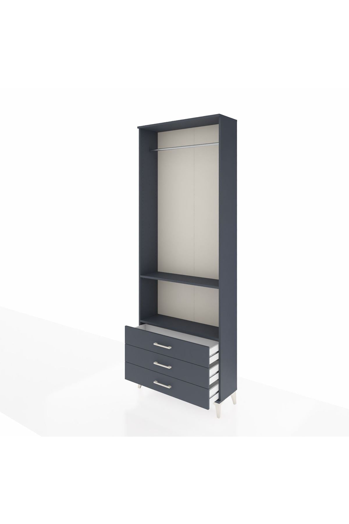 Arges Dolap 2 Raflı 3 Çekmeceli Tek Askılı 88x30x243 - S33M300V5A