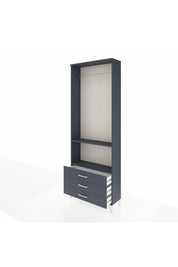 Arges Dolap 2 Raflı 3 Çekmeceli Tek Askılı 88x30x243 - S33M300V5A