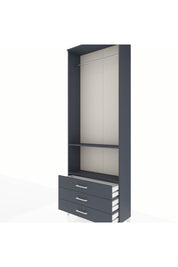 Arges Dolap 2 Raflı 3 Çekmeceli Tek Askılı 88x30x243 - S33M300V5A