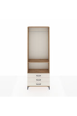 Arges Dolap 2 Raflı 3 Çekmeceli Tek Askılı 88x30x243