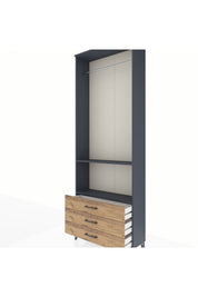 Arges Dolap 2 Raflı 3 Çekmeceli Tek Askılı 88x30x243 - S33M300V6A
