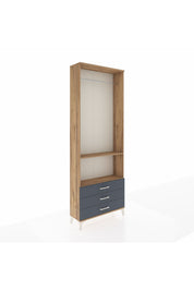 Arges Dolap 2 Raflı 3 Çekmeceli Tek Askılı 88x30x243 - S33M300V8A