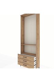 Arges Dolap 2 Raflı 3 Çekmeceli Tek Askılı 88x30x243 - S33M300V9A