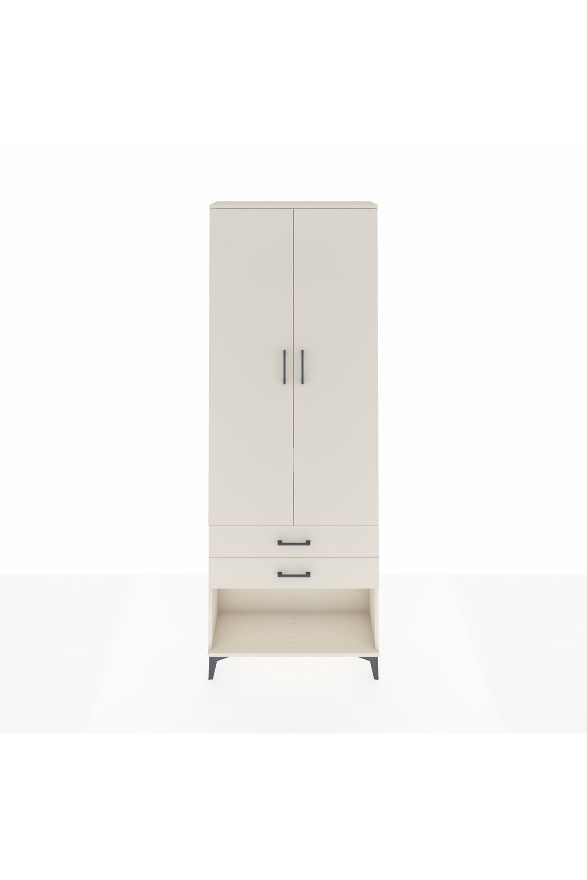 Arges Dolap 2 Raflı 2 Çekmeceli Tek Askılı 88x30x243 - S33M301V1A