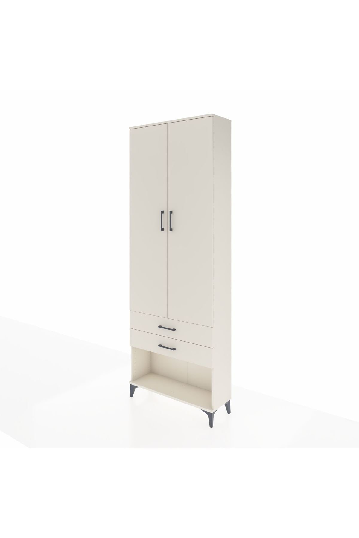 Arges Dolap 2 Raflı 2 Çekmeceli Tek Askılı 88x30x243 - S33M301V1A