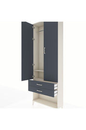 Arges Dolap 2 Raflı 2 Çekmeceli Tek Askılı 88x30x243 - S33M301V2A