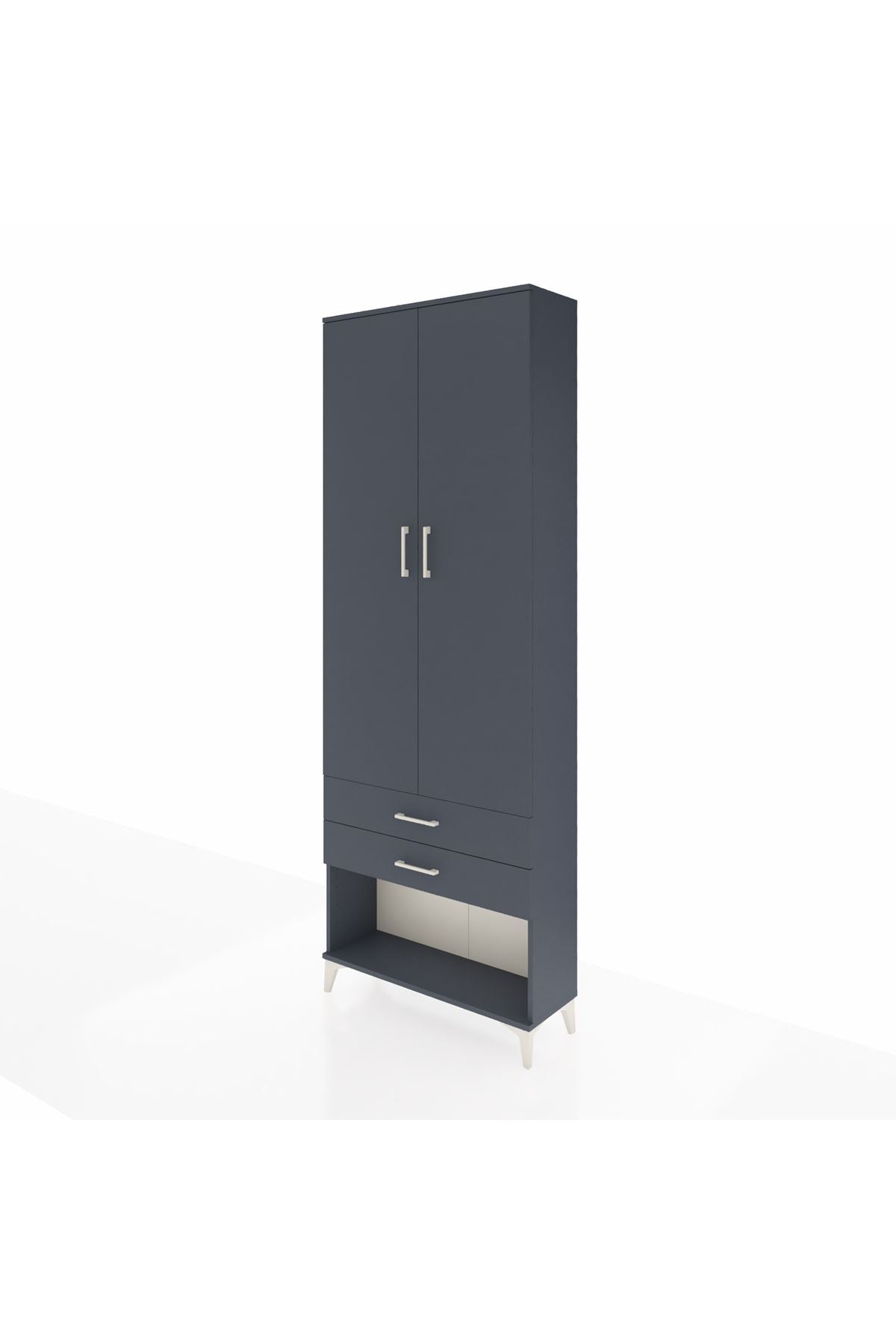 Arges Dolap 2 Raflı 2 Çekmeceli Tek Askılı 88x30x243 - S33M301V5A