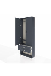 Arges Dolap 2 Raflı 2 Çekmeceli Tek Askılı 88x30x243 - S33M301V5A