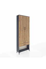 Arges Dolap 2 Raflı 2 Çekmeceli Tek Askılı 88x30x243 - S33M301V6A