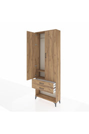 Arges Dolap 2 Raflı 2 Çekmeceli Tek Askılı 88x30x243 - S33M301V9A