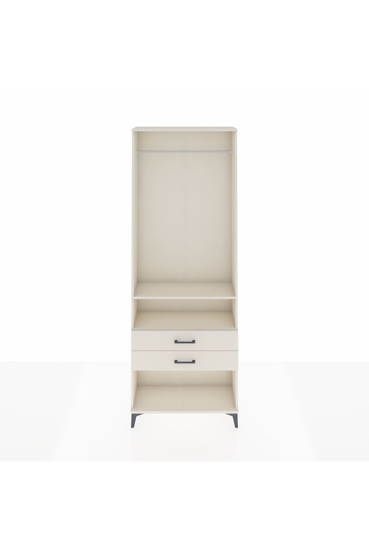 Arges Dolap 2 Raflı 2 Çekmeceli Tek Askılı 88x30x243 - S33M302V1A
