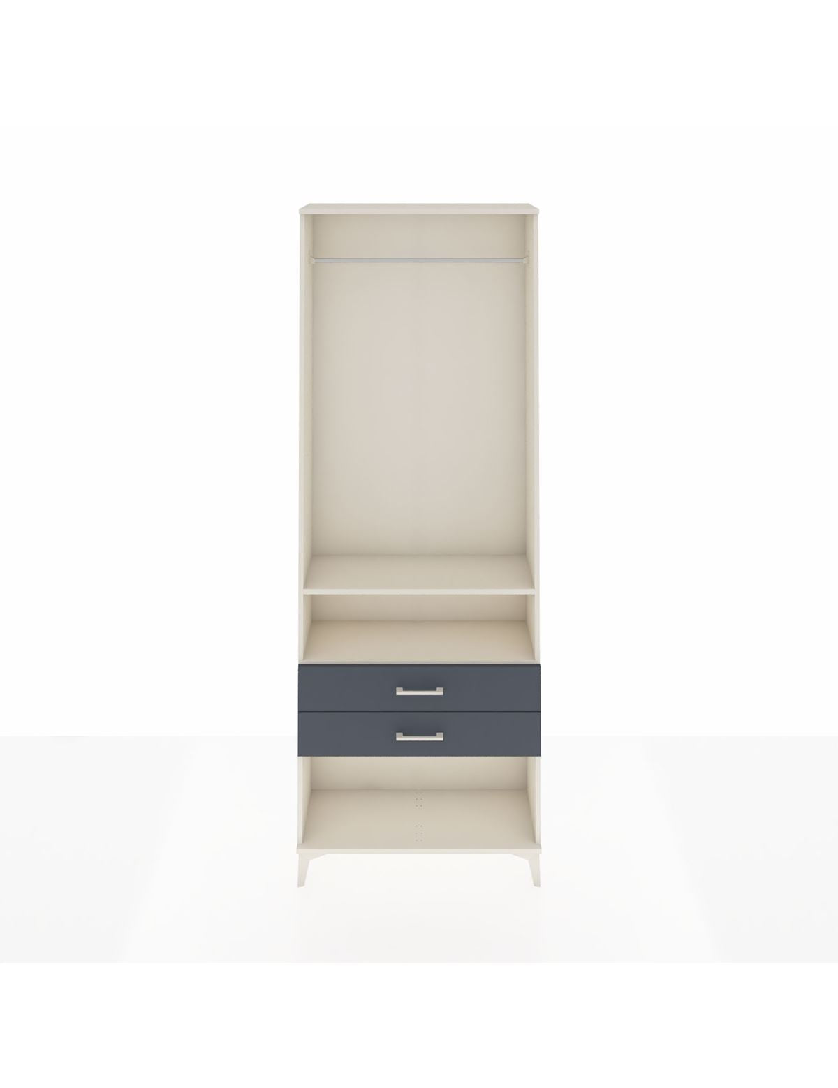 Arges Dolap 2 Raflı 2 Çekmeceli Tek Askılı 88x30x243 - S33M302V2A