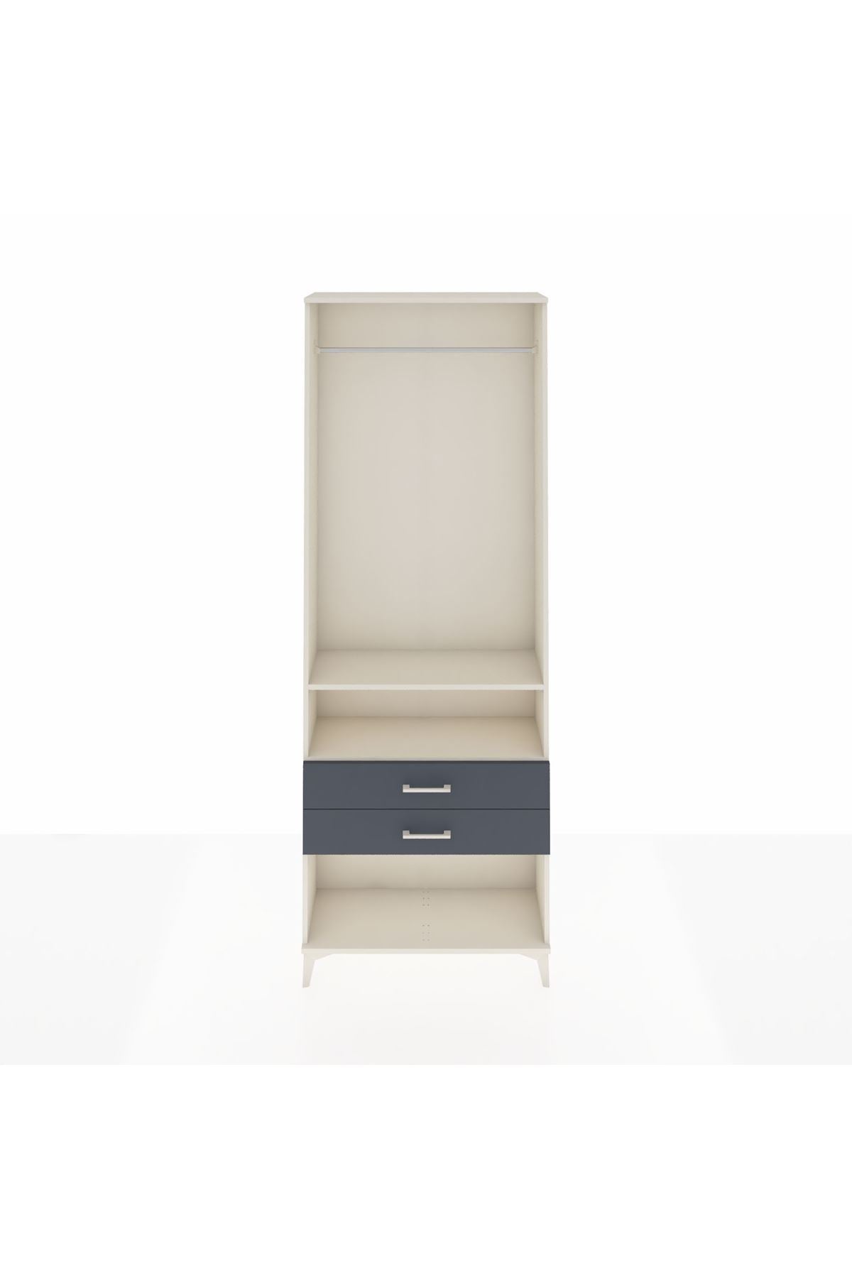 Arges Dolap 2 Raflı 2 Çekmeceli Tek Askılı 88x30x243 - S33M302V2A