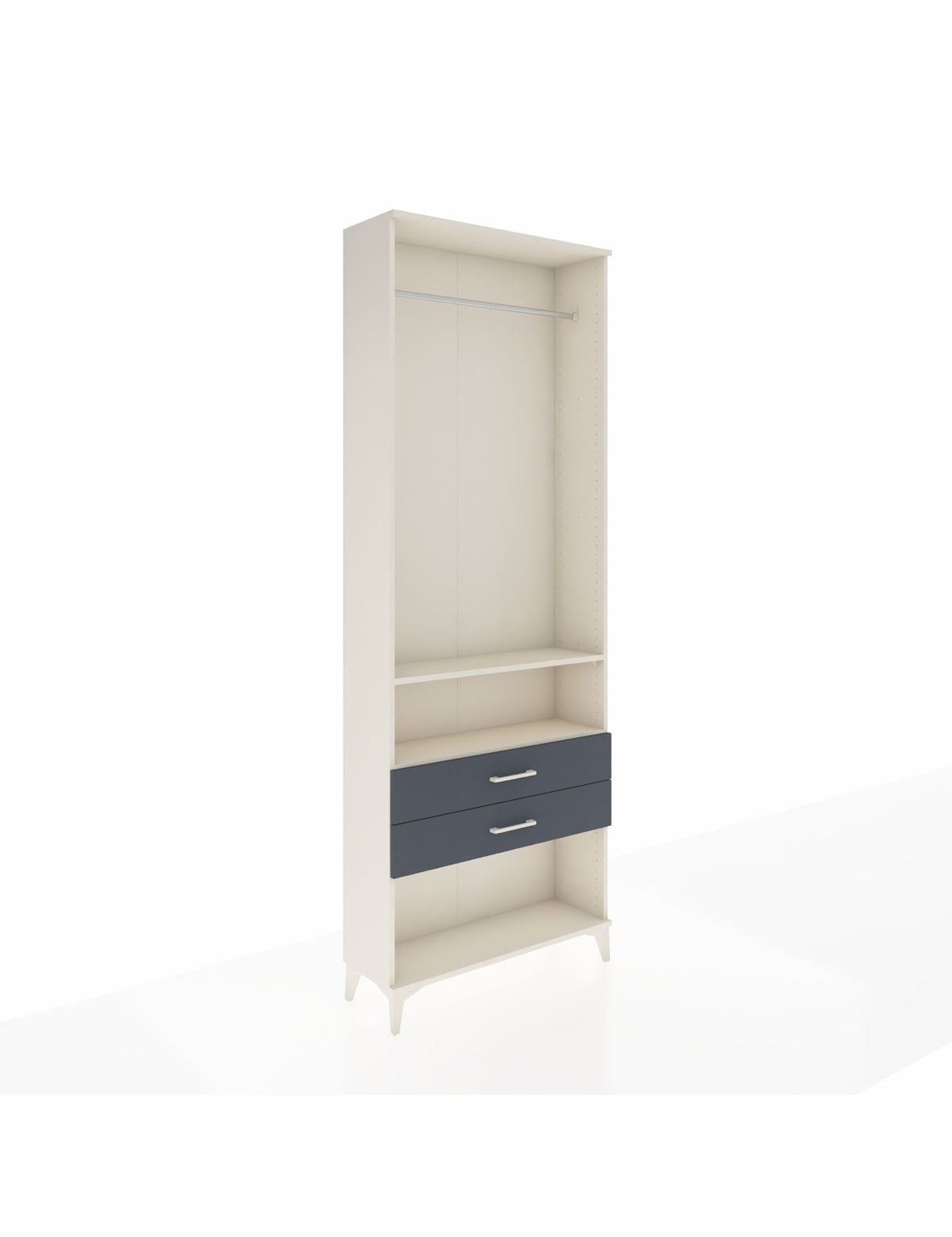 Arges Dolap 2 Raflı 2 Çekmeceli Tek Askılı 88x30x243 - S33M302V2A