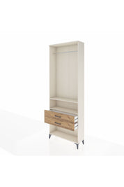 Arges Dolap 2 Raflı 2 Çekmeceli Tek Askılı 88x30x243 - S33M302V3A