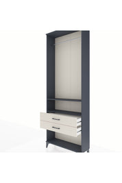 Arges Dolap 2 Raflı 2 Çekmeceli Tek Askılı 88x30x243 - S33M302V4A
